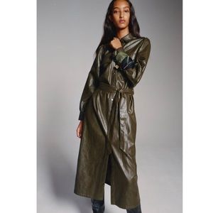 Zara Vegan Leather Lucia Button Dress